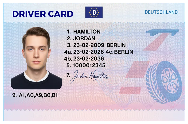 Germany Driver's License — Front — Photo ID Cards
