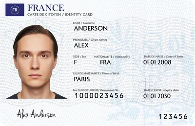 France Identity Card — Front