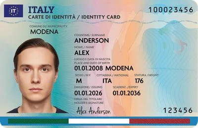 Italy Identity Card — Front