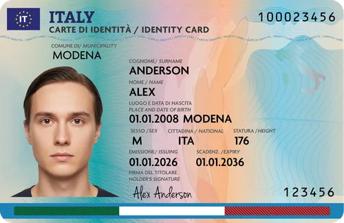 Italy Identity Card — novelty ID card