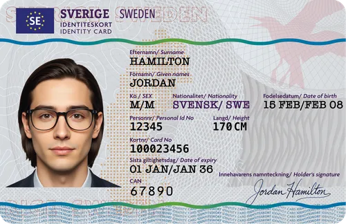 Sweden Identity Card — novelty ID card