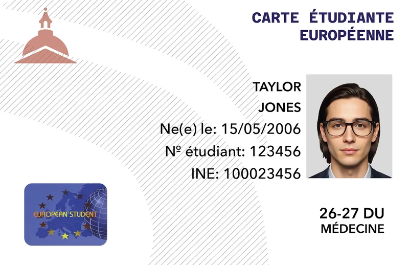 European Student Card — Front — Photo ID Cards