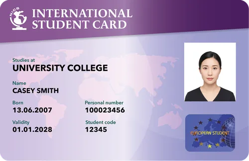 International Student Card — novelty ID card