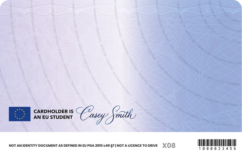 International Student Card — Back — Photo ID Cards